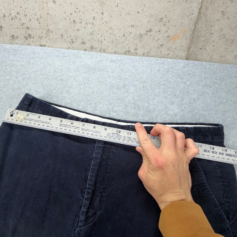 Lauren Ralph Lauren Mens Navy Blue Corduroy Straight Leg Pants 37x30 Classic - Picture 3 of 8